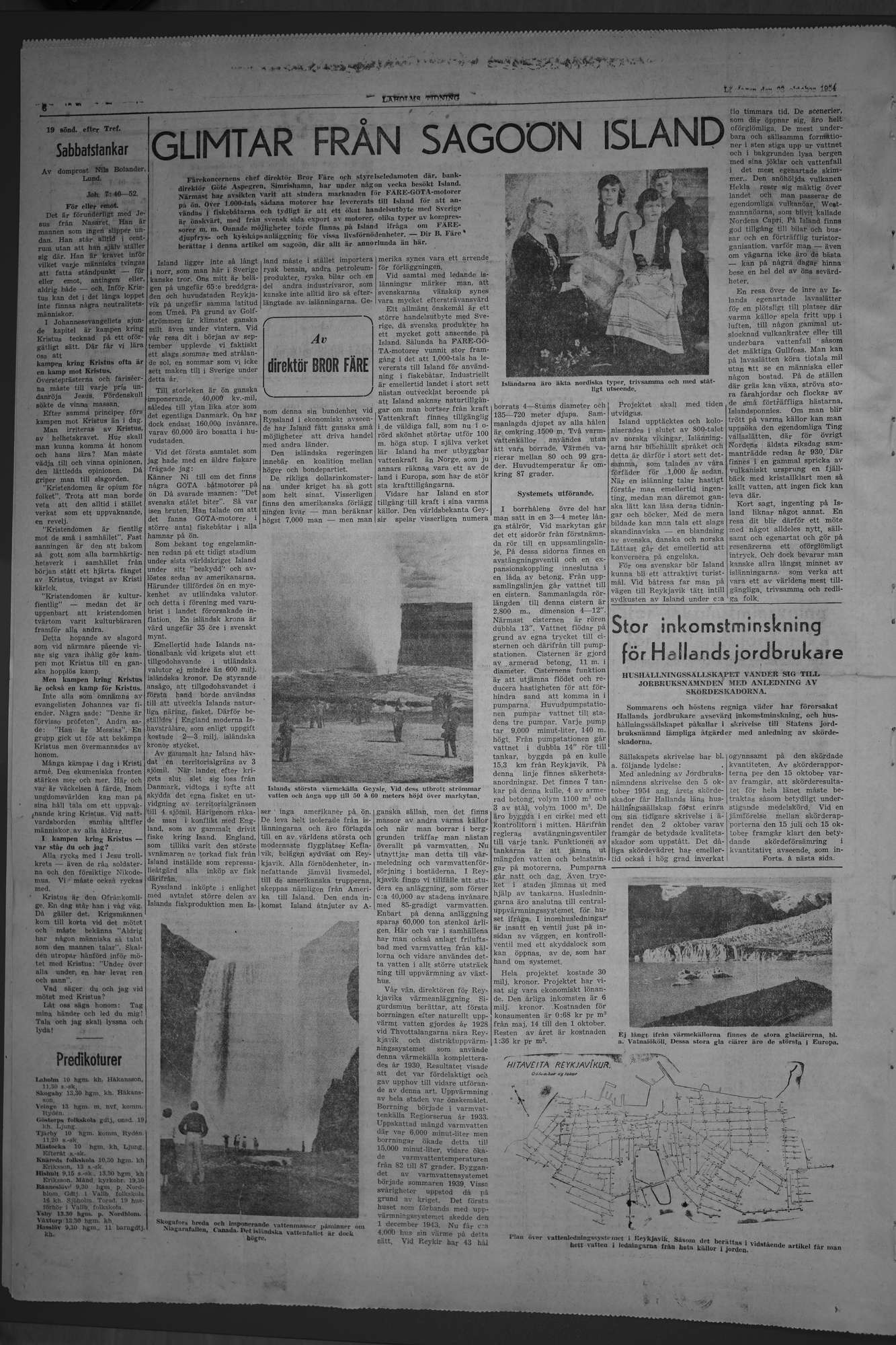 Laholms Tidning Lördag 23 oktober 1954, sida 6