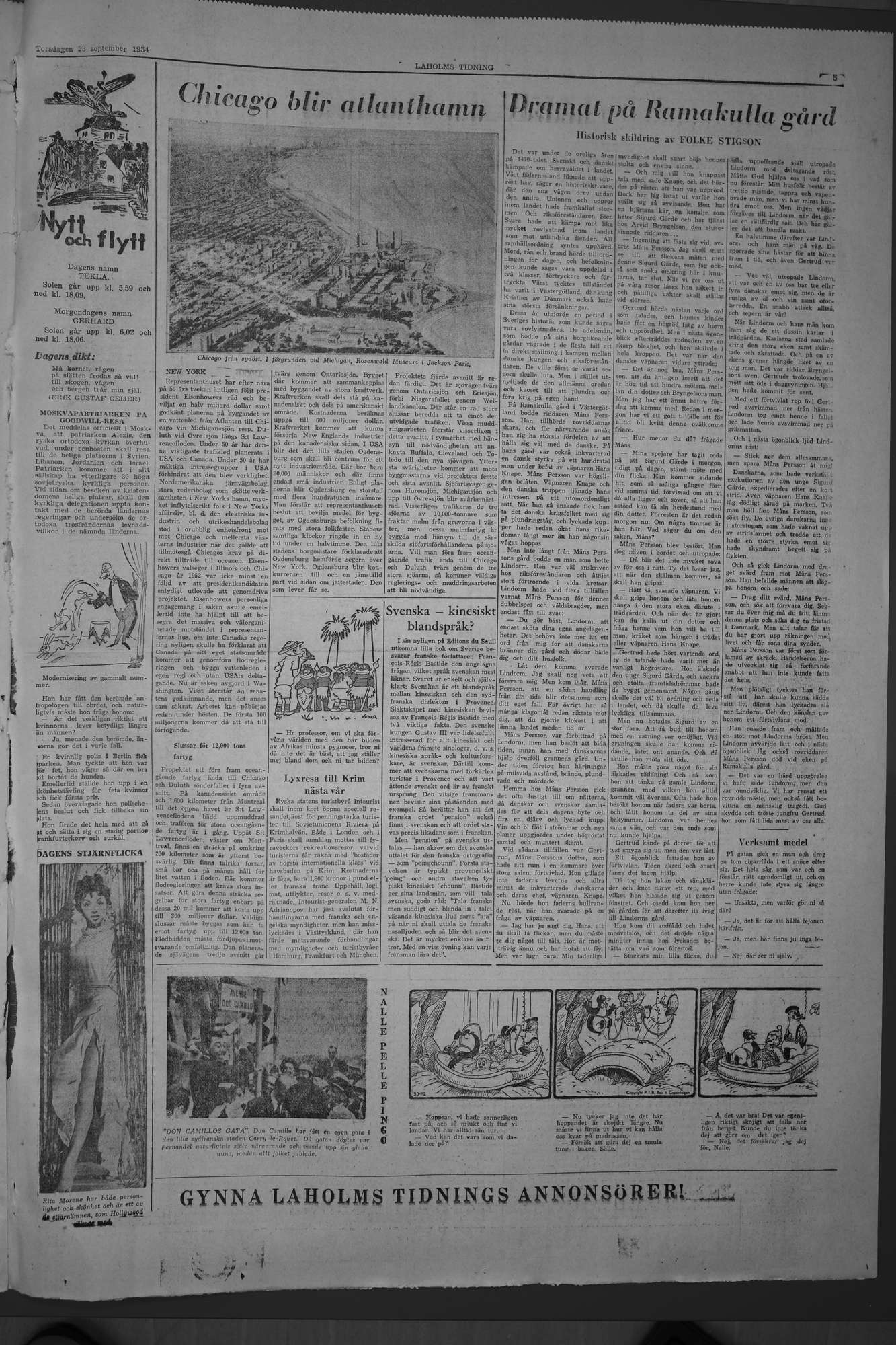 Laholms Tidning Torsdag 23 september 1954, sida 5