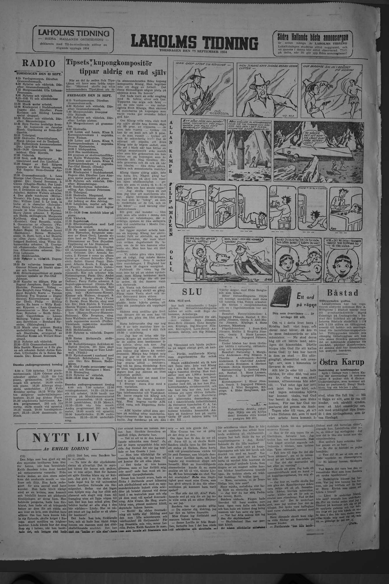 Laholms Tidning Torsdag 23 september 1954, sida 6