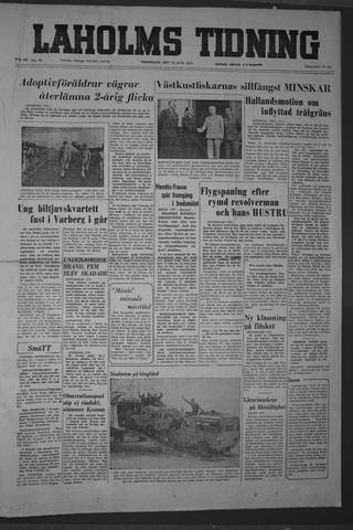 Förstasidan, Torsdag 24 juni 1954