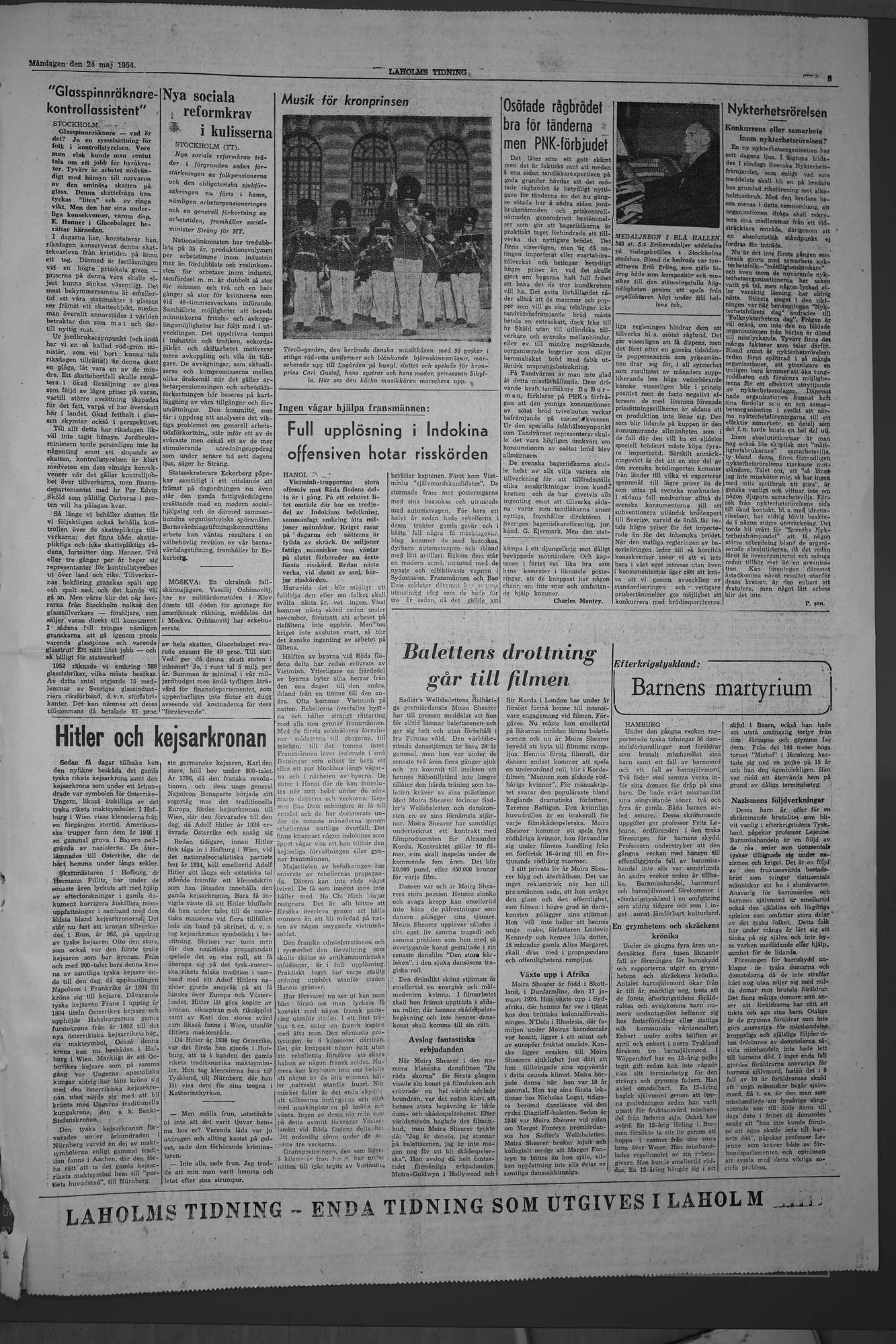 Laholms Tidning Måndag 24 maj 1954, sida 5