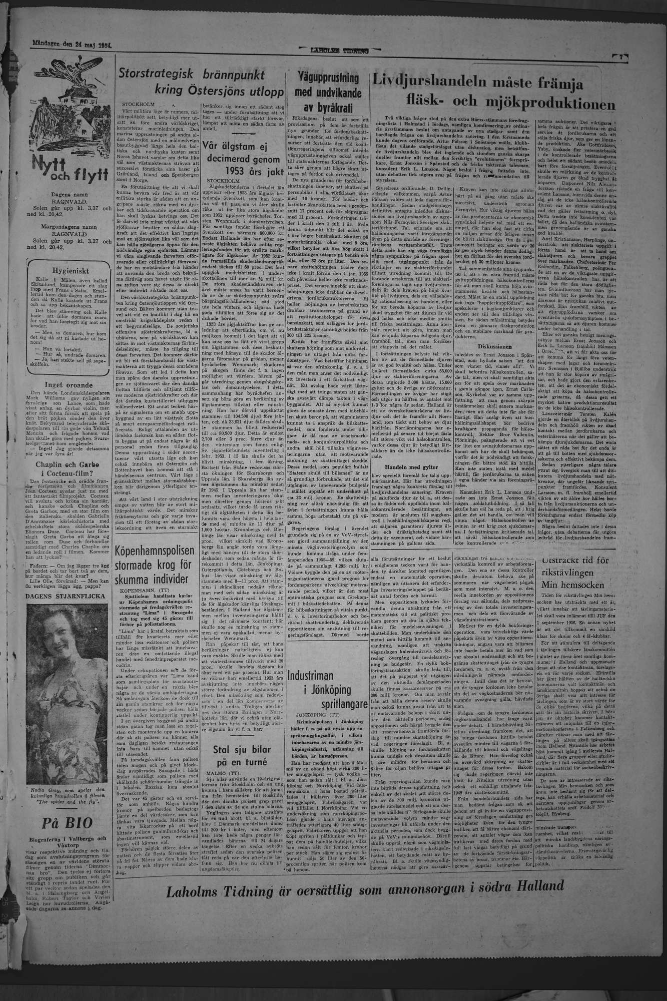 Laholms Tidning Måndag 24 maj 1954, sida 7