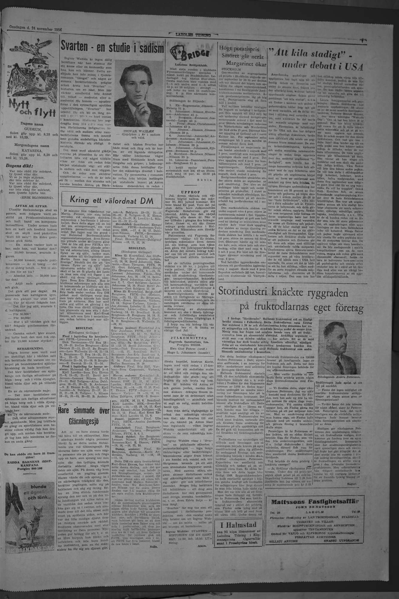 Laholms Tidning Onsdag 24 november 1954, sida 7