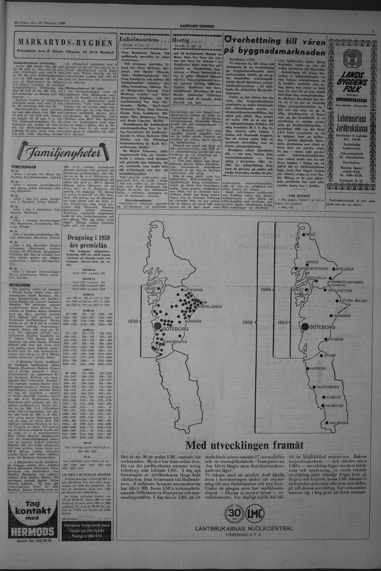 Laholms Tidning Onsdag 23 februari 1966, sida 3