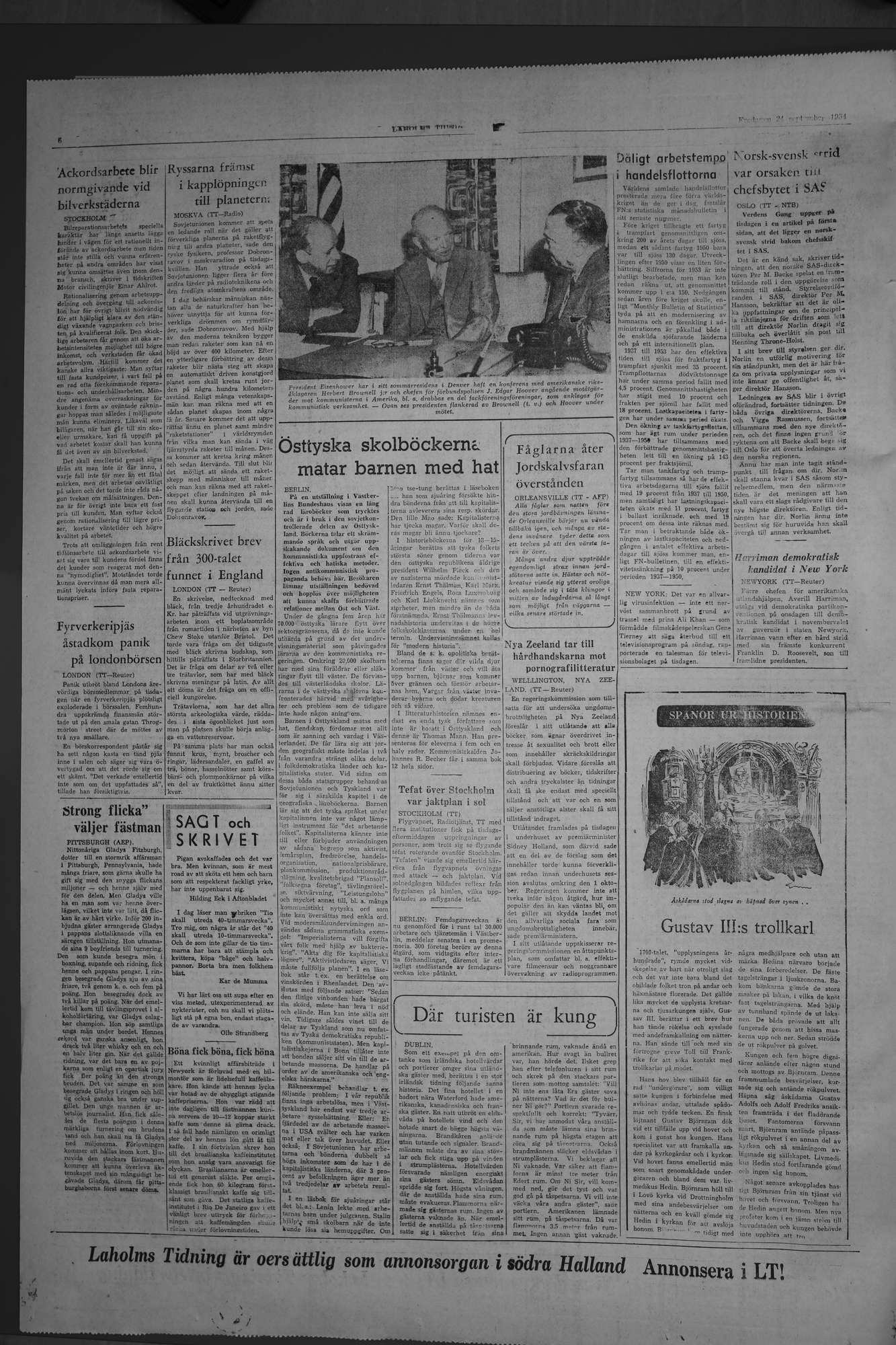 Laholms Tidning Fredag 24 september 1954, sida 6