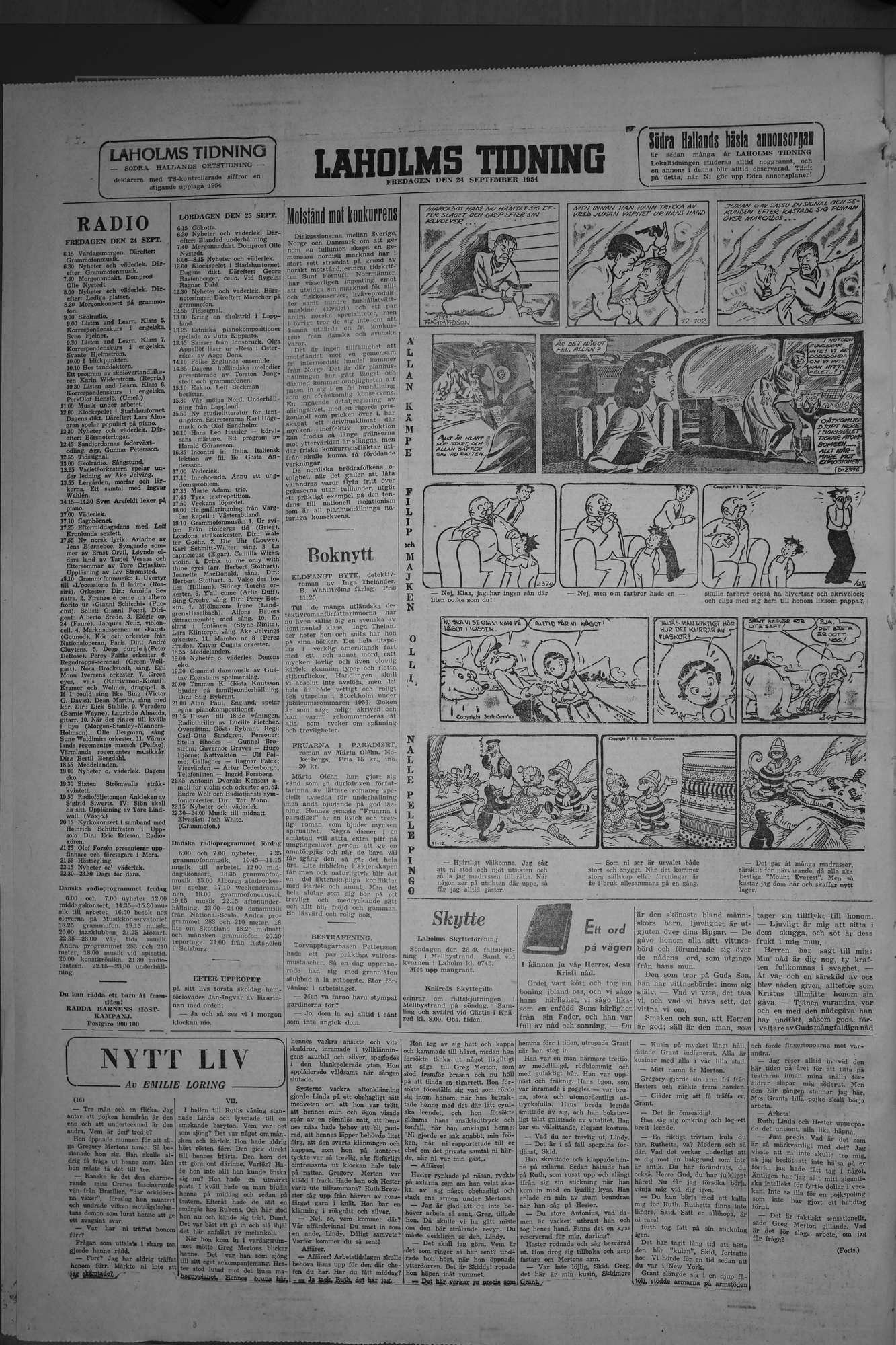 Laholms Tidning Fredag 24 september 1954, sida 8