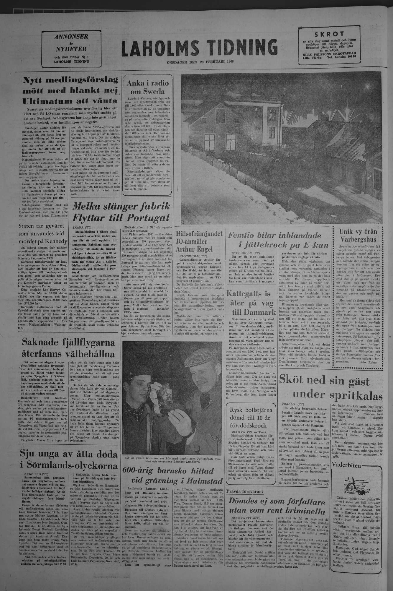 Laholms Tidning Onsdag 23 februari 1966, sida 8