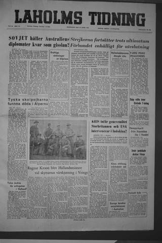 Förstasidan, Måndag 26 april 1954