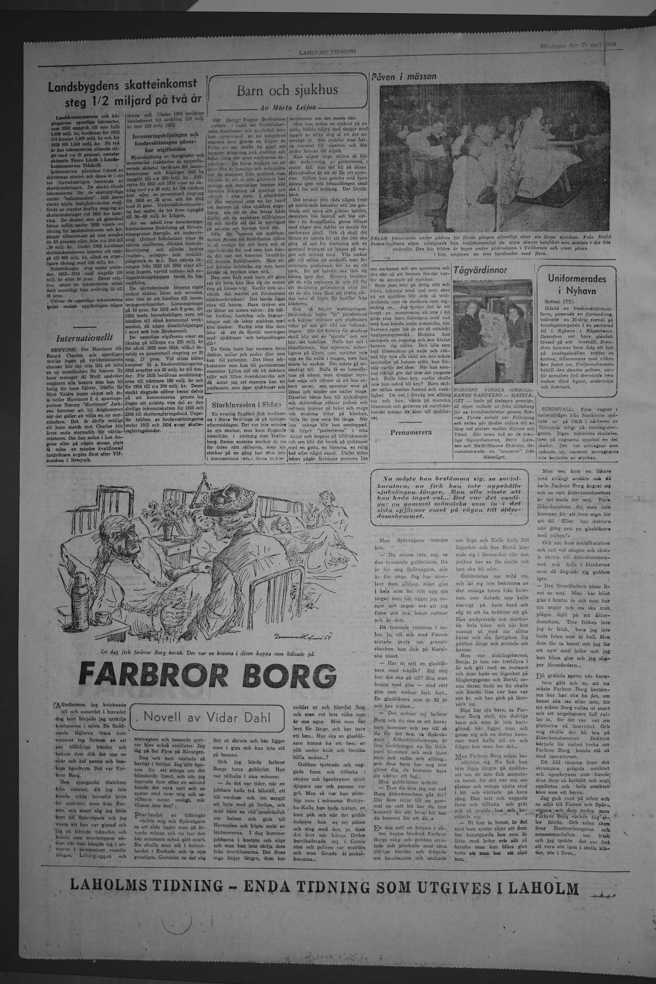 Laholms Tidning Måndag 26 april 1954, sida 6