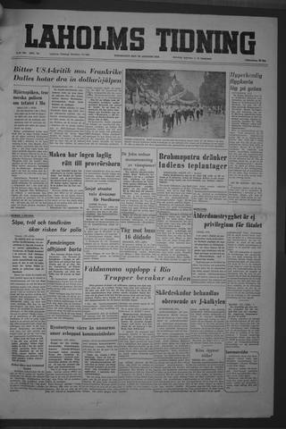 Förstasidan, Torsdag 26 augusti 1954