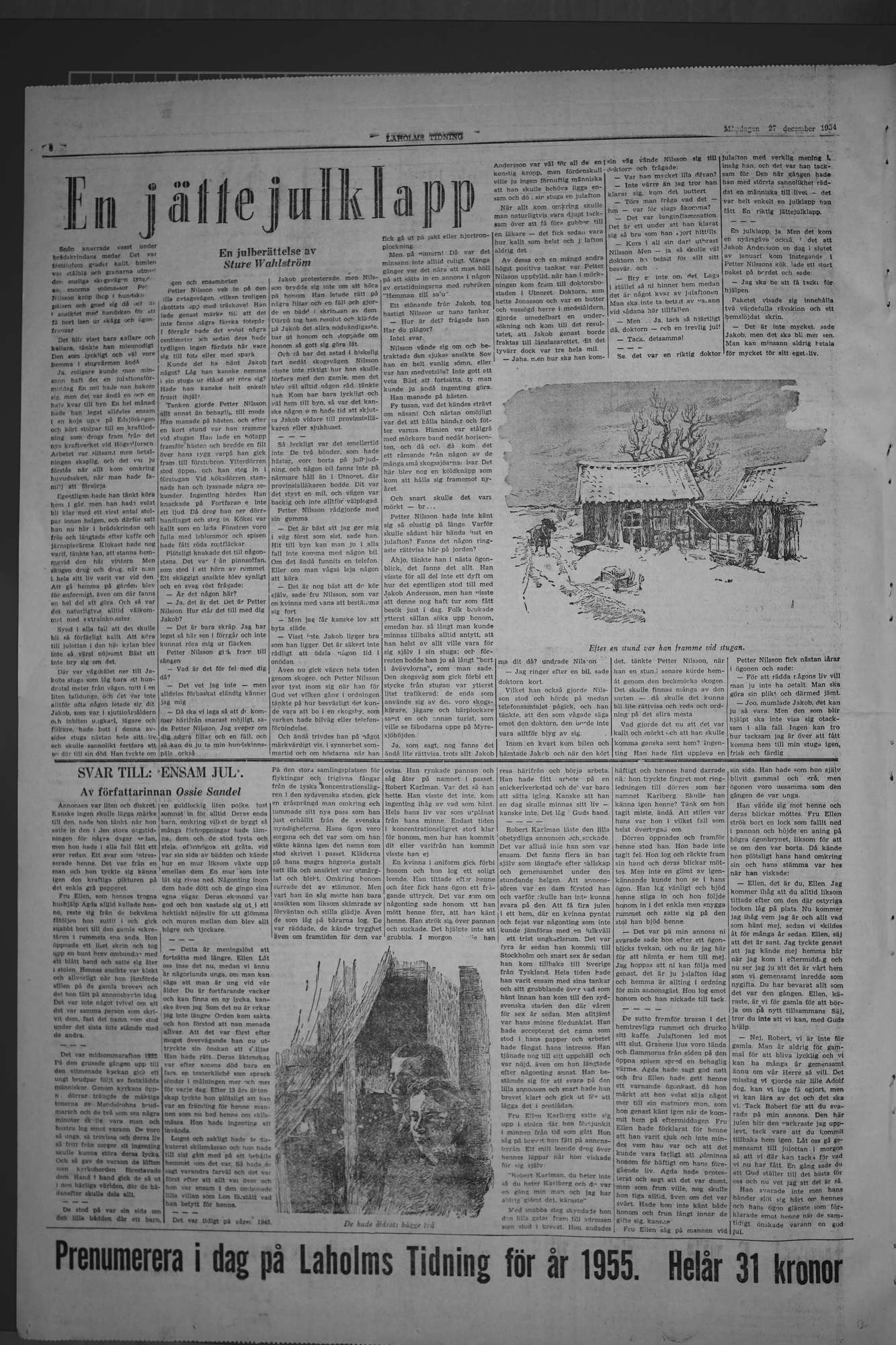 Laholms Tidning Måndag 27 december 1954, sida 6