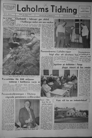 Förstasidan, Fredag 25 februari 1966