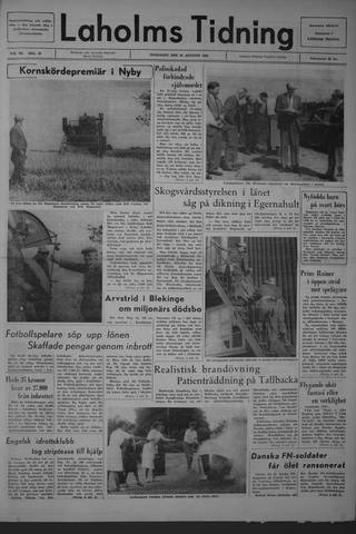 Förstasidan, Onsdag 11 augusti 1965