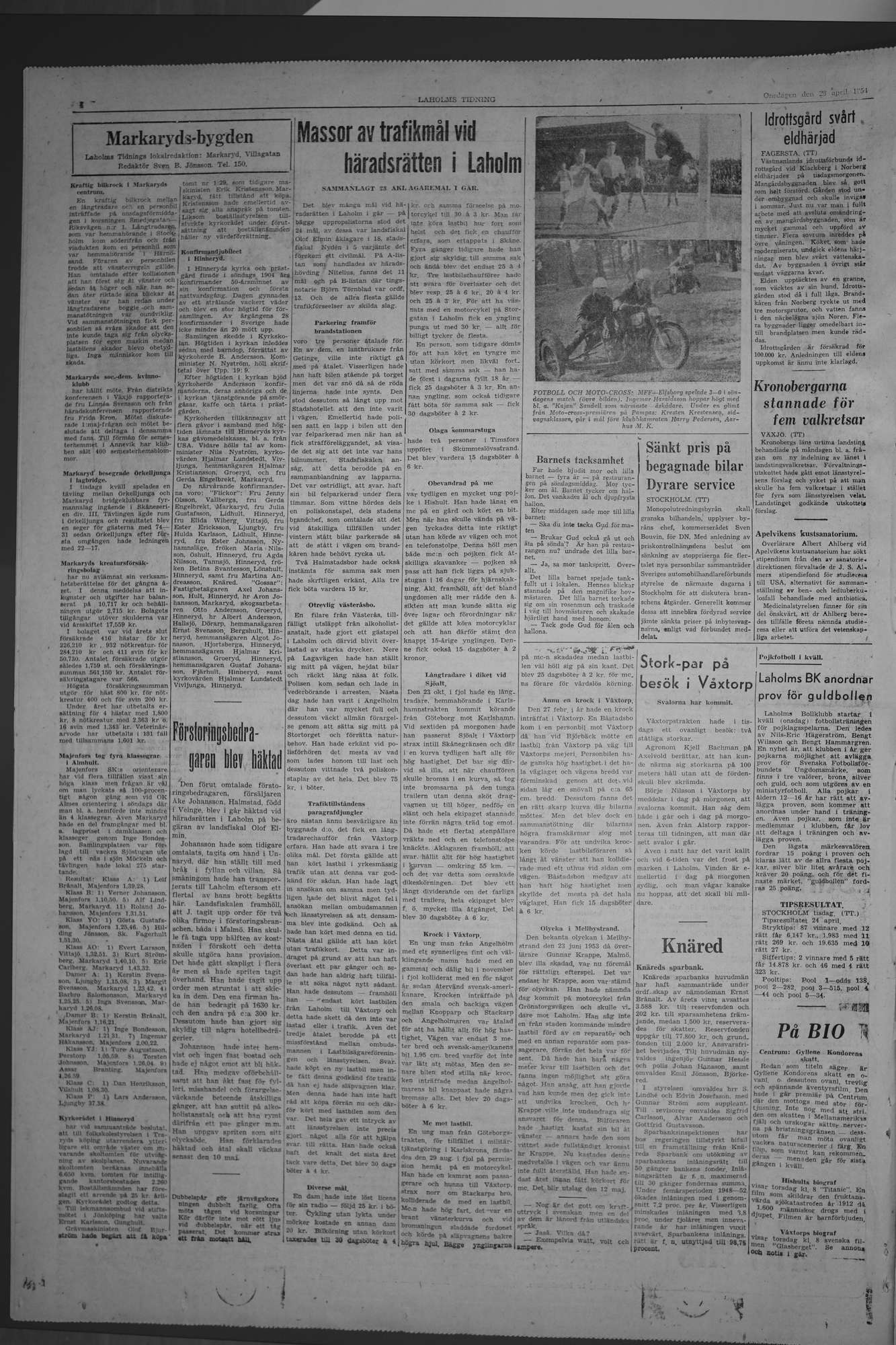 Laholms Tidning Onsdag 28 april 1954, sida 4