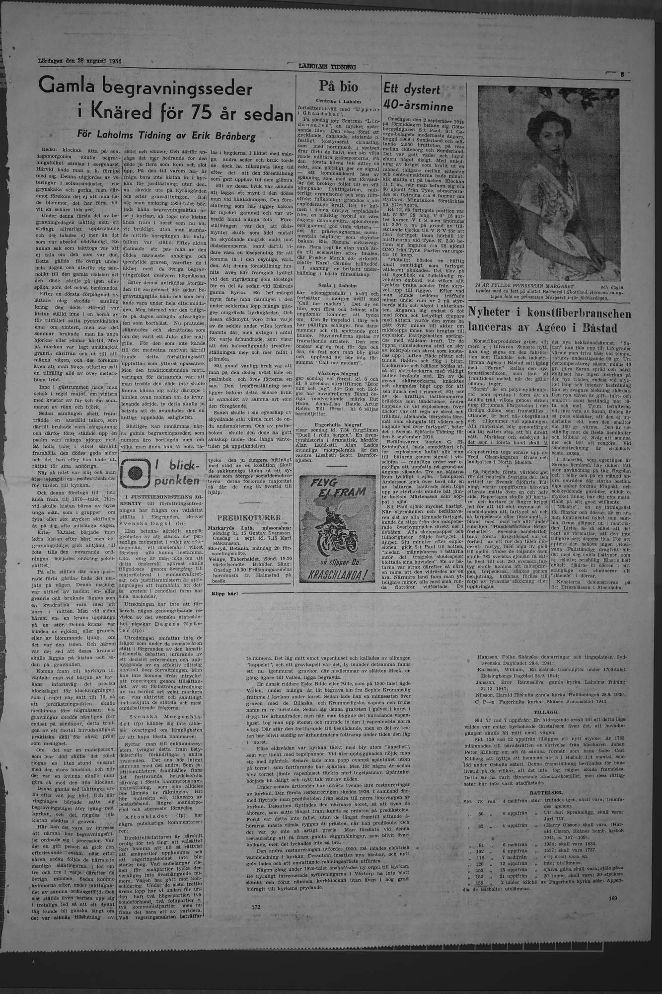 Laholms Tidning Lördag 28 augusti 1954, sida 5