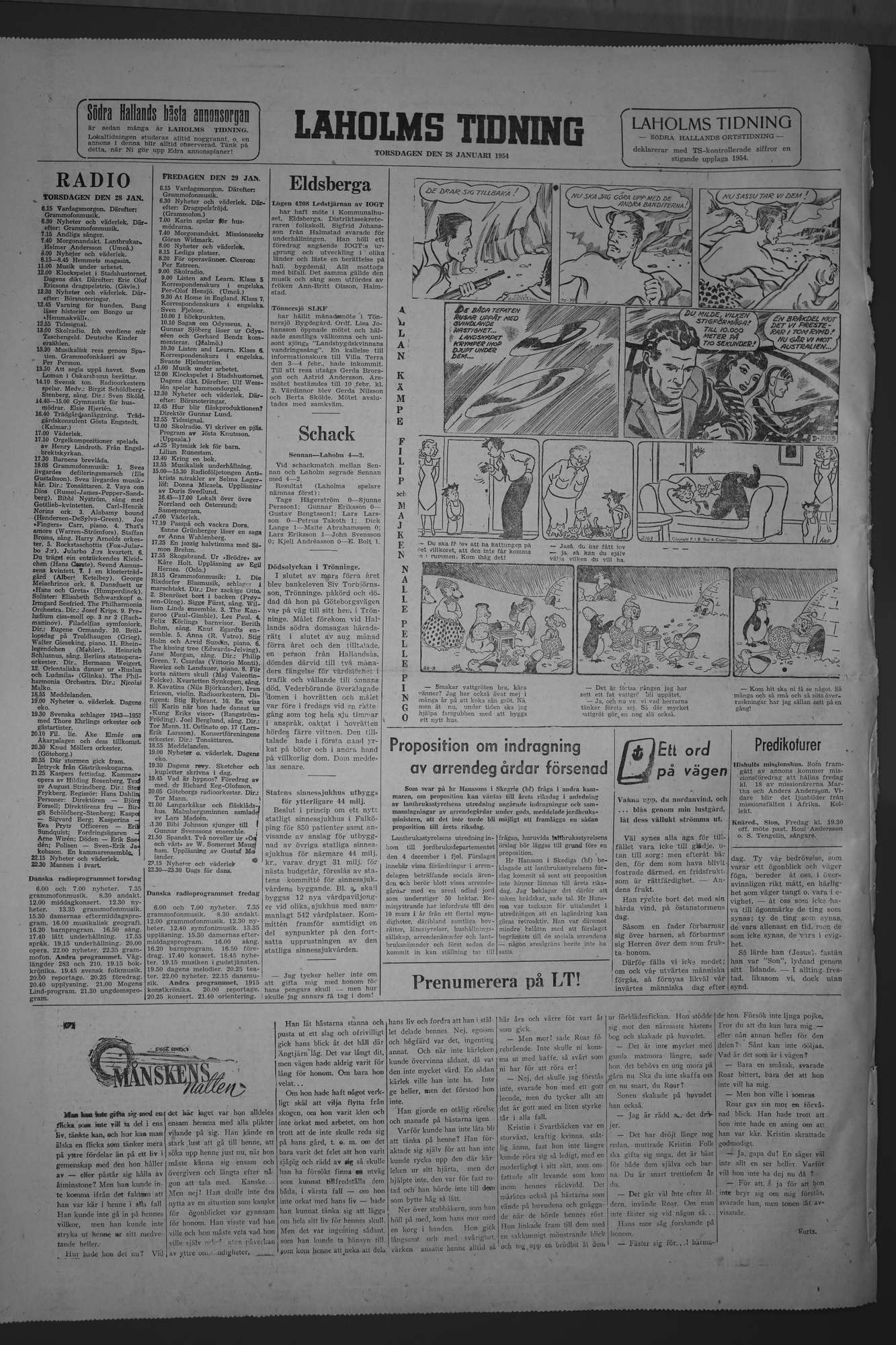 Laholms Tidning Torsdag 28 januari 1954, sida 6