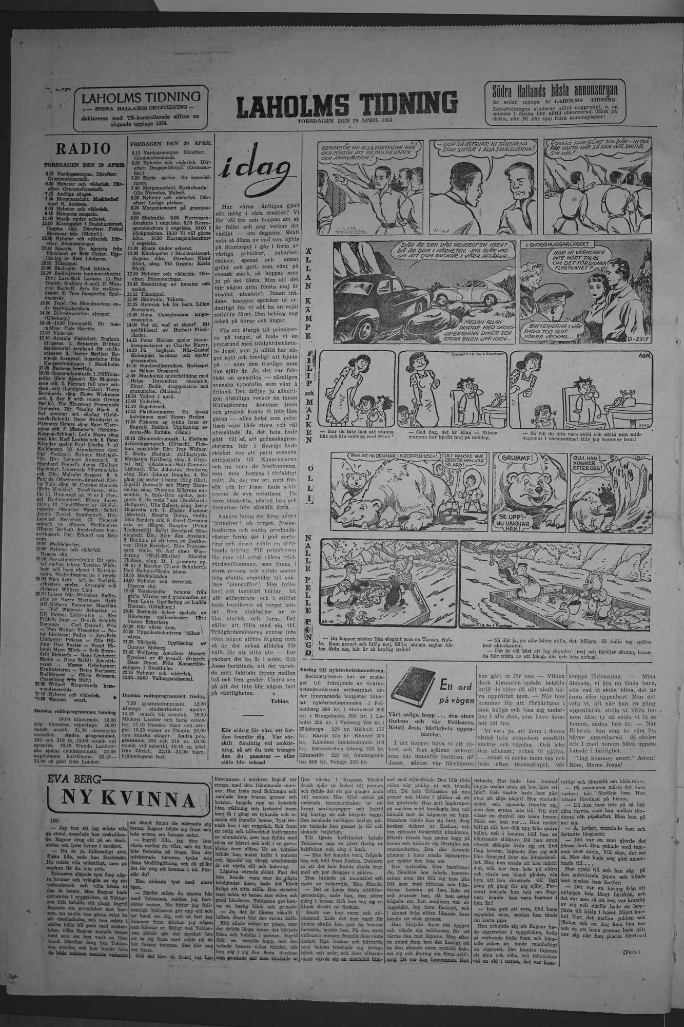 Laholms Tidning Torsdag 29 april 1954, sida 6