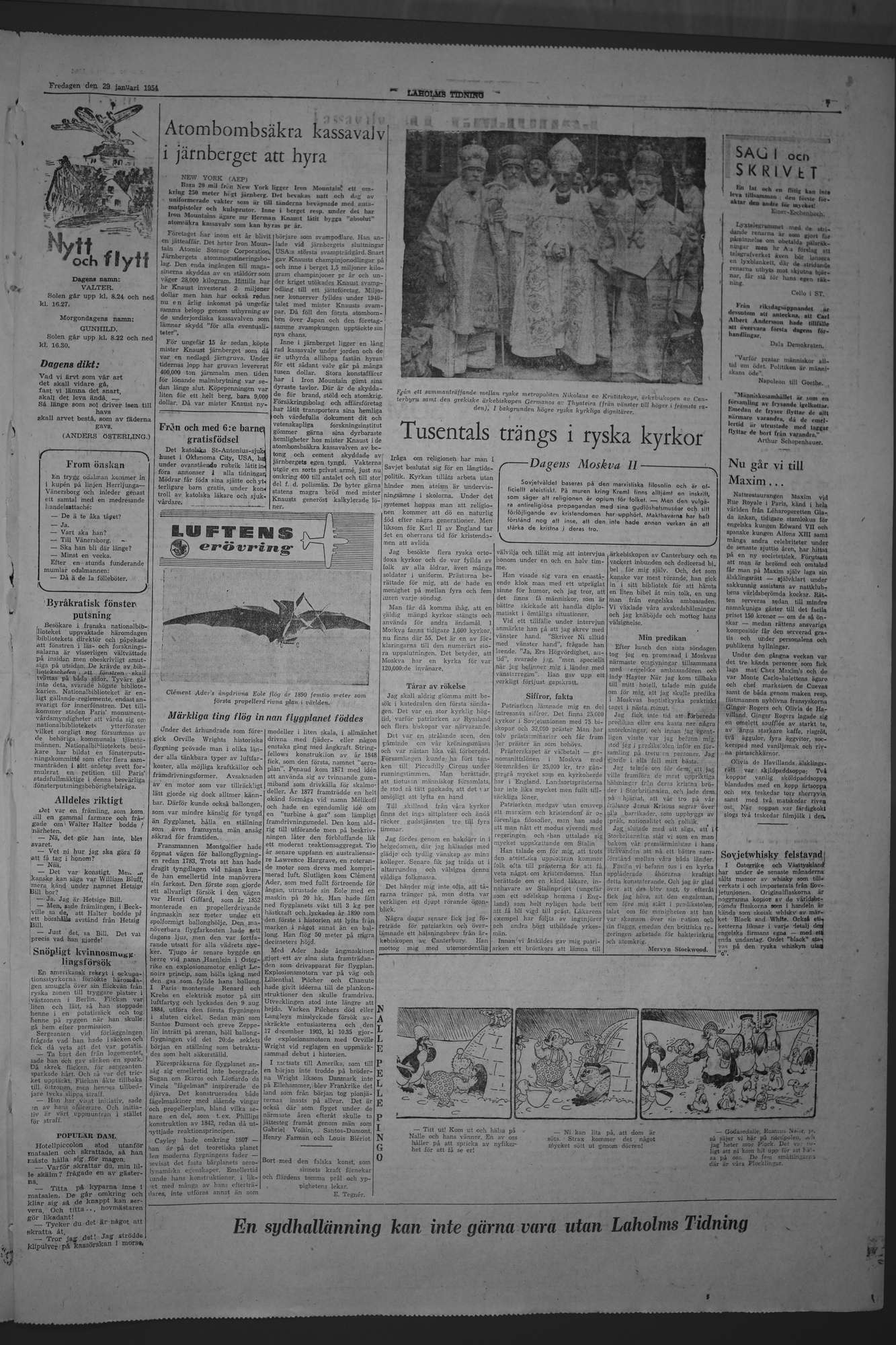 Laholms Tidning Fredag 29 januari 1954, sida 7