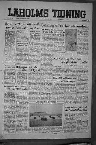 Förstasidan, Torsdag 29 juli 1954