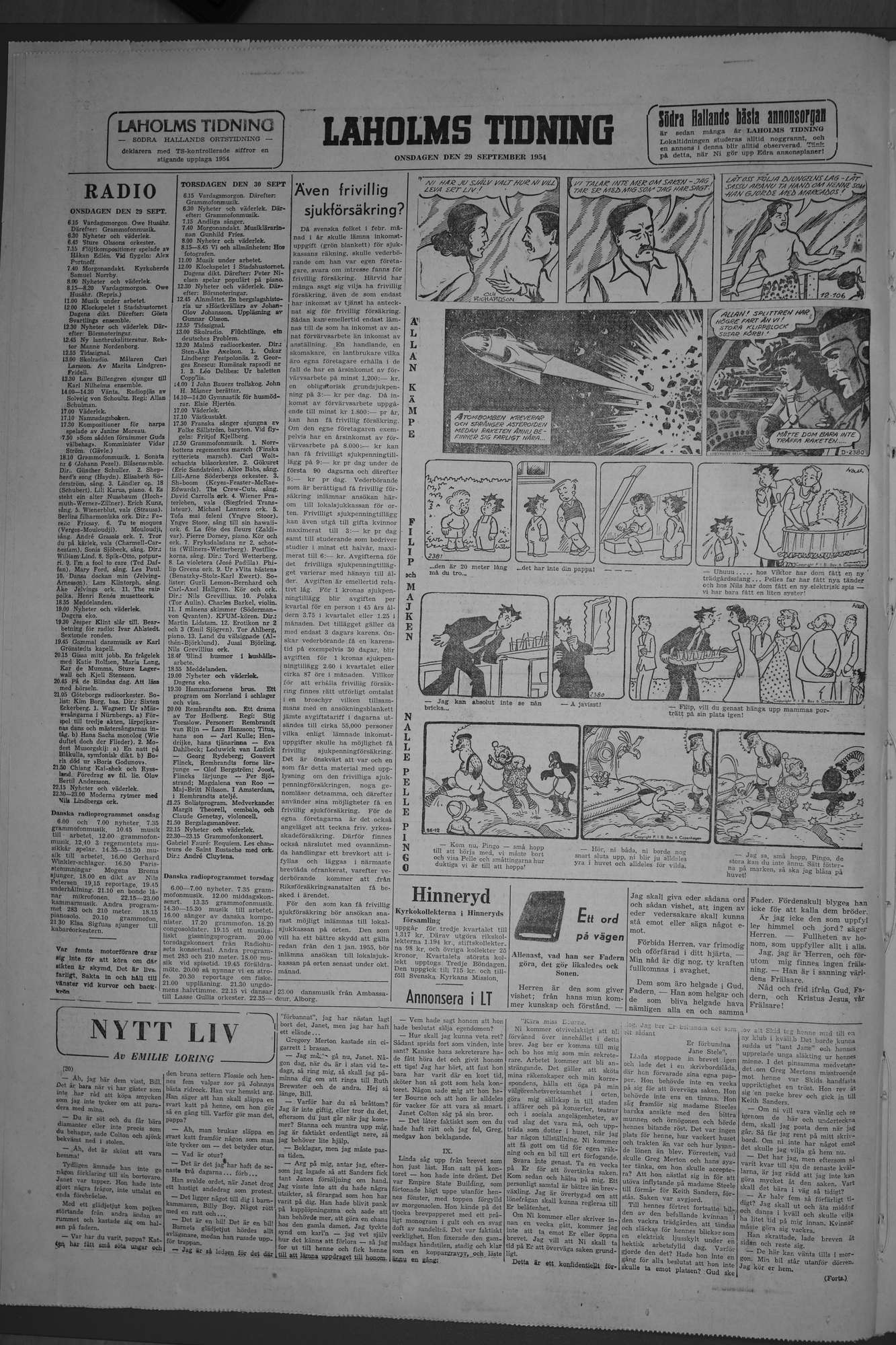Laholms Tidning Onsdag 29 september 1954, sida 6