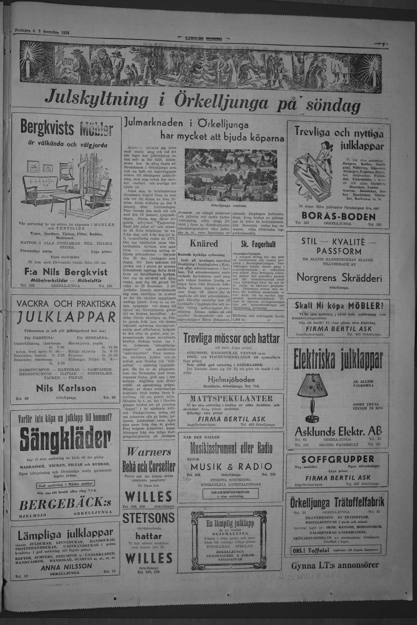 Laholms Tidning Fredag 3 december 1954, sida 7