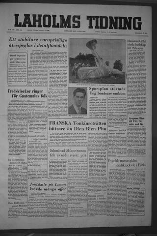 Förstasidan, Lördag 3 juli 1954