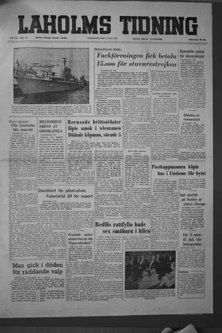 Förstasidan, Torsdag 3 juni 1954