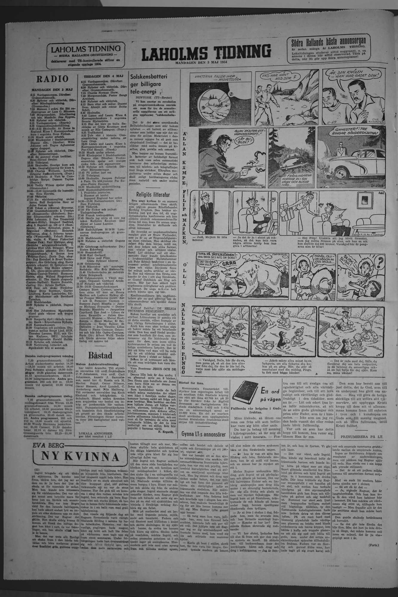 Laholms Tidning Måndag 3 maj 1954, sida 8