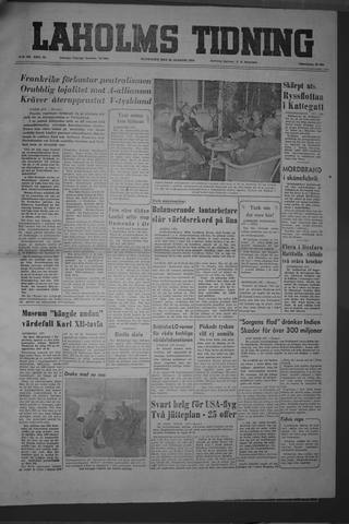 Förstasidan, Måndag 30 augusti 1954