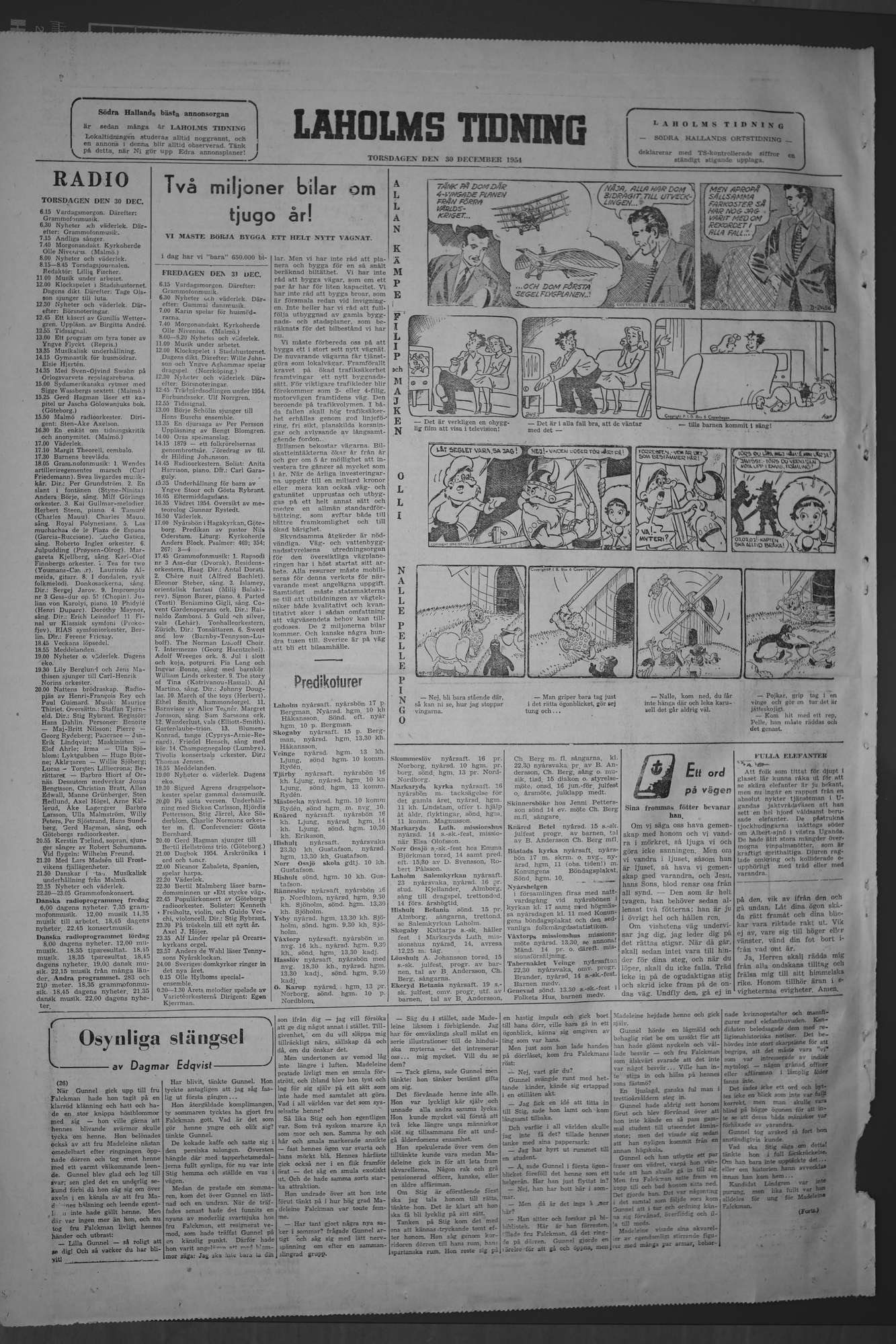 Laholms Tidning Torsdag 30 december 1954, sida 8
