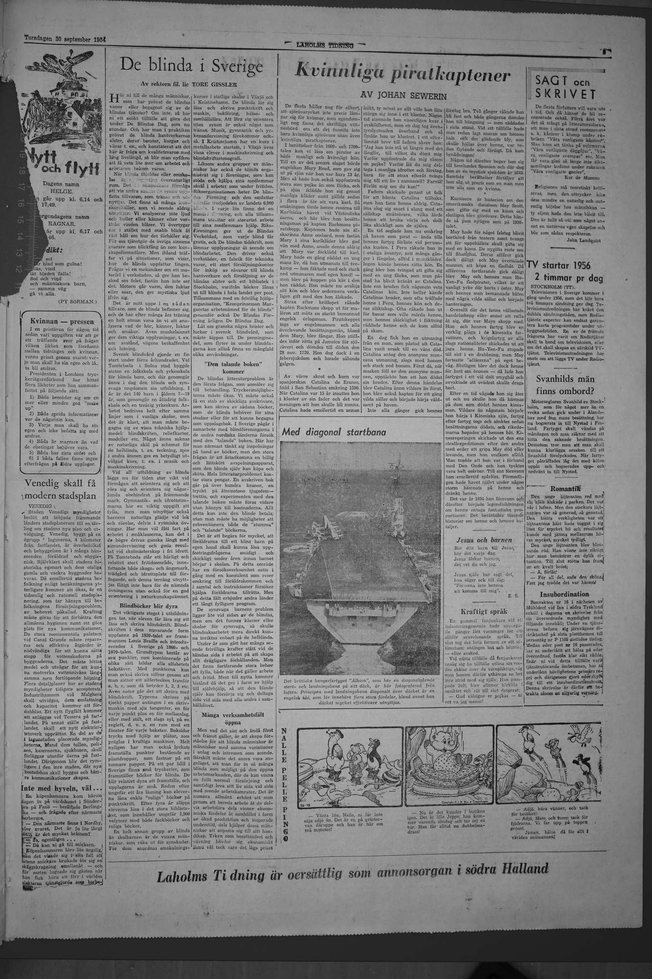 Laholms Tidning Torsdag 30 september 1954, sida 5