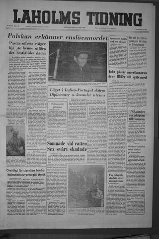 Förstasidan, Lördag 31 juli 1954