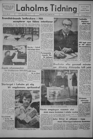 Förstasidan, Torsdag 3 februari 1966
