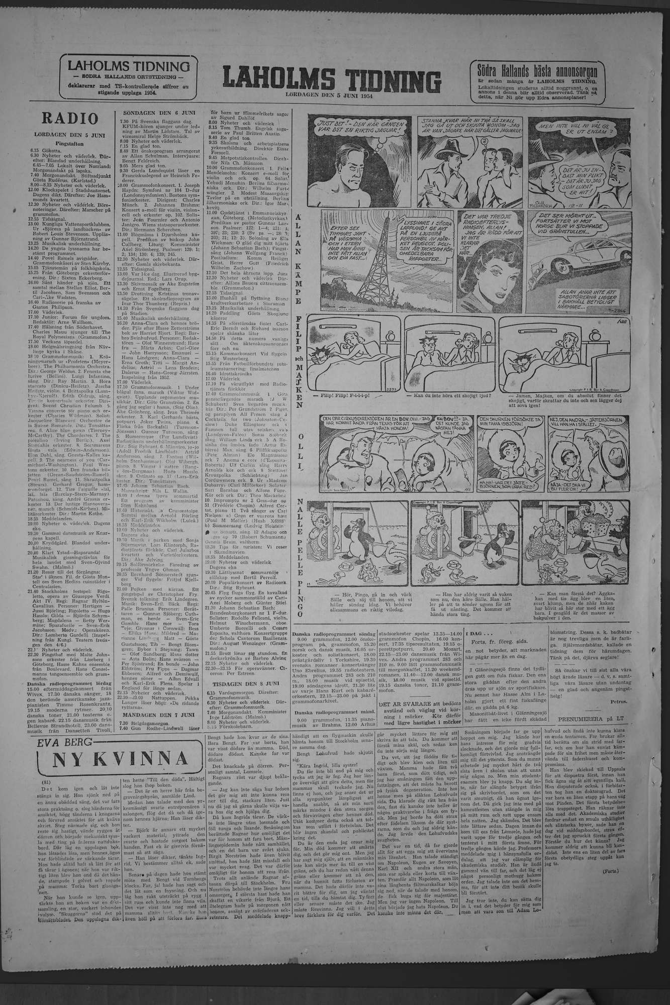 Laholms Tidning Lördag 5 juni 1954, sida 8