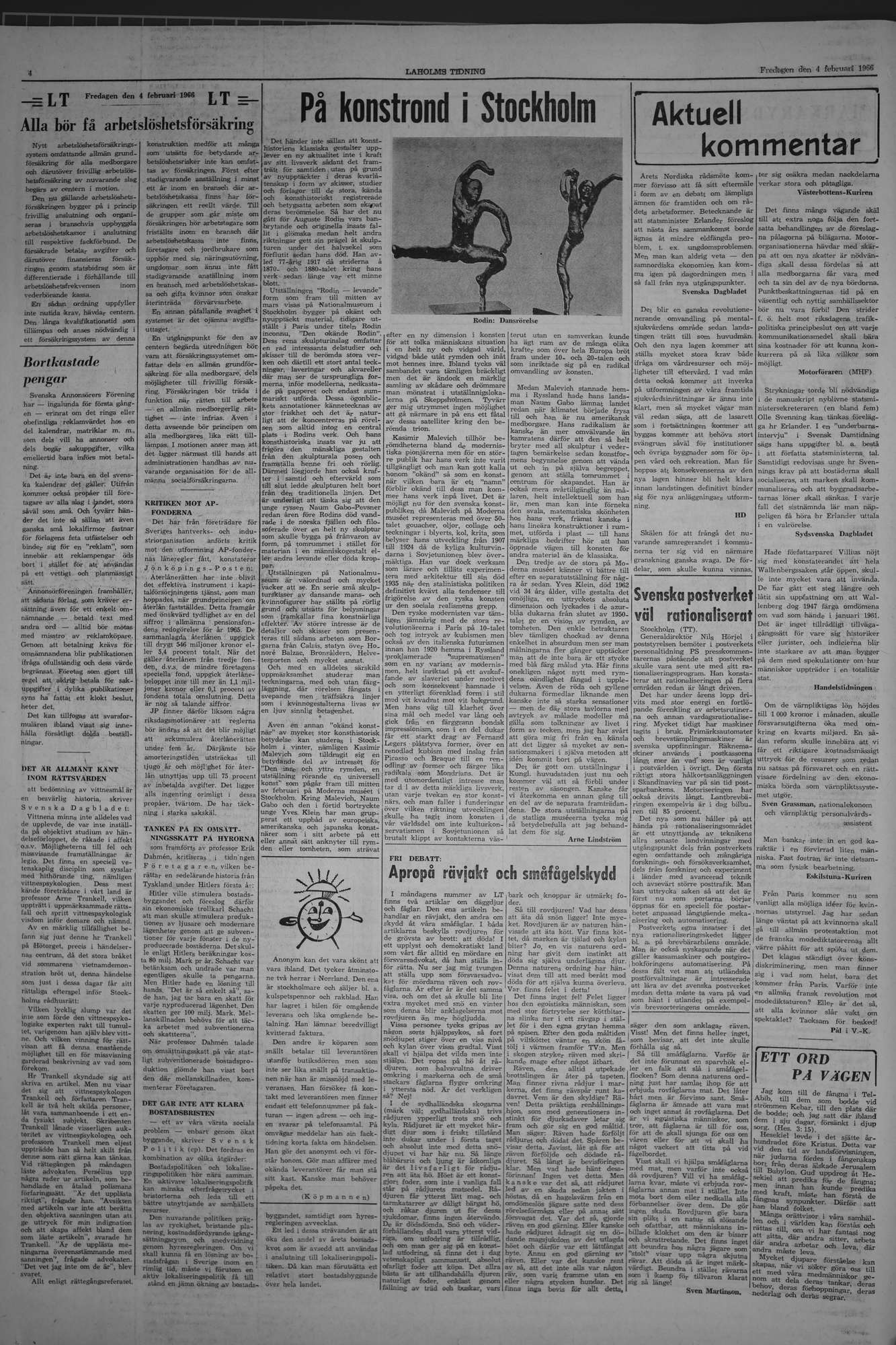 Laholms Tidning Fredag 4 februari 1966, sida 4