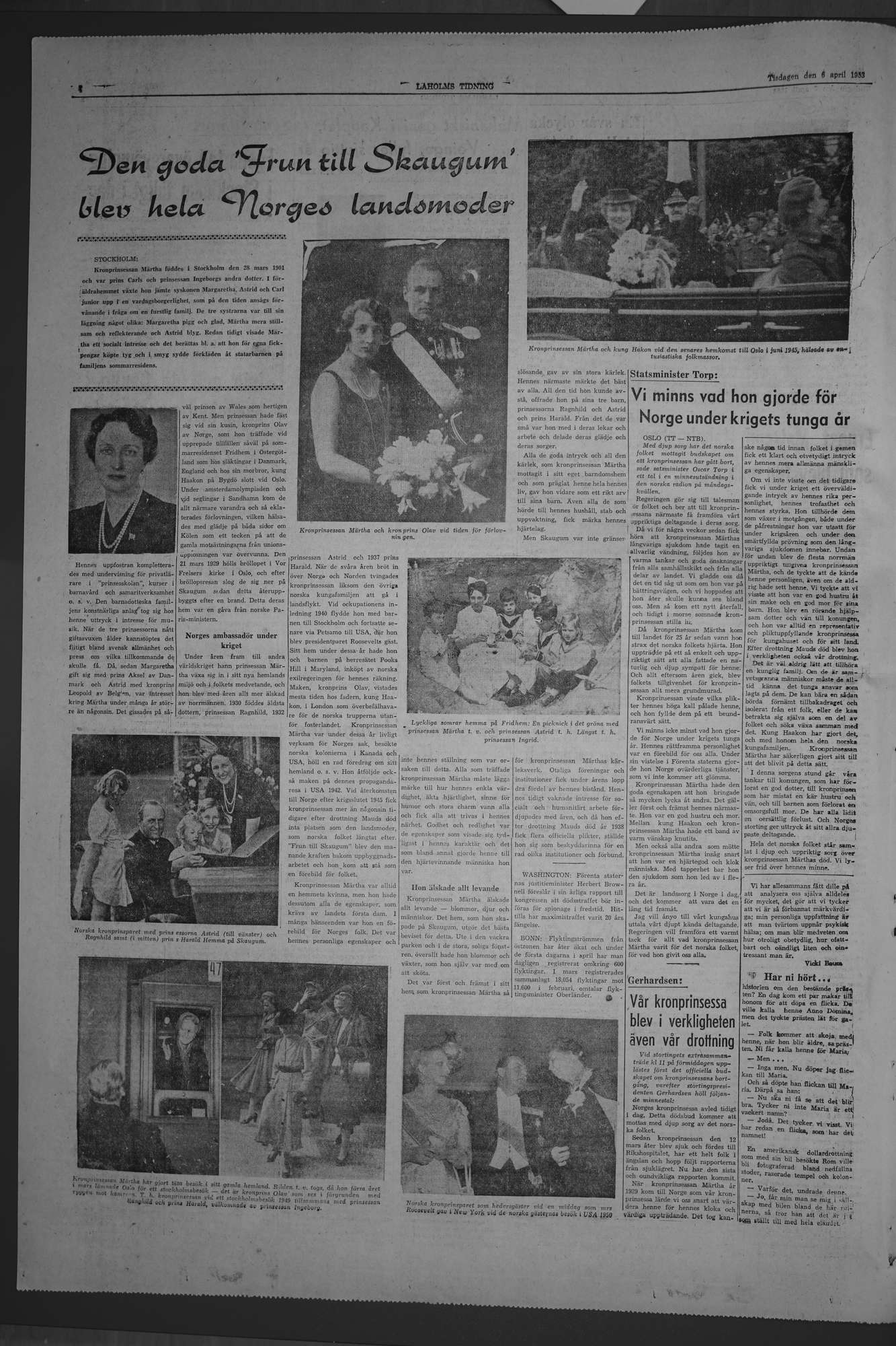 Laholms Tidning Tisdag 6 april 1954, sida 4