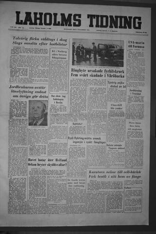 Förstasidan, Måndag 6 december 1954