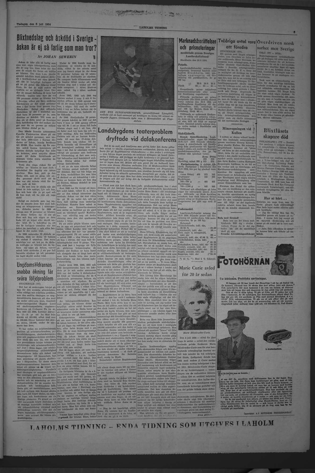 Laholms Tidning Tisdag 6 juli 1954, sida 5