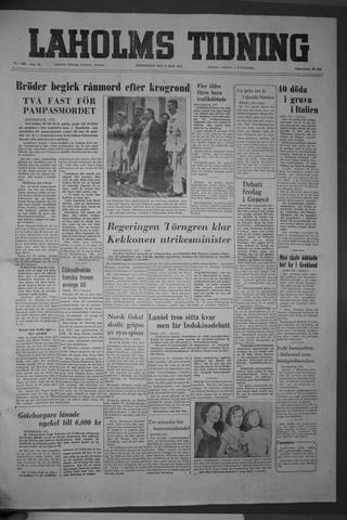 Förstasidan, Torsdag 6 maj 1954