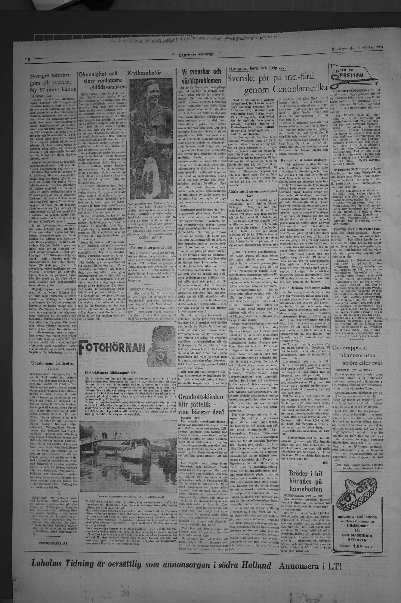Laholms Tidning Onsdag 6 oktober 1954, sida 6