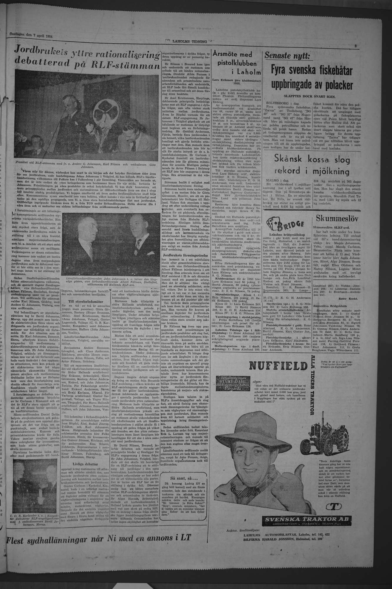 Laholms Tidning Onsdag 7 april 1954, sida 3