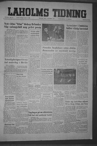 Förstasidan, Tisdag 7 december 1954
