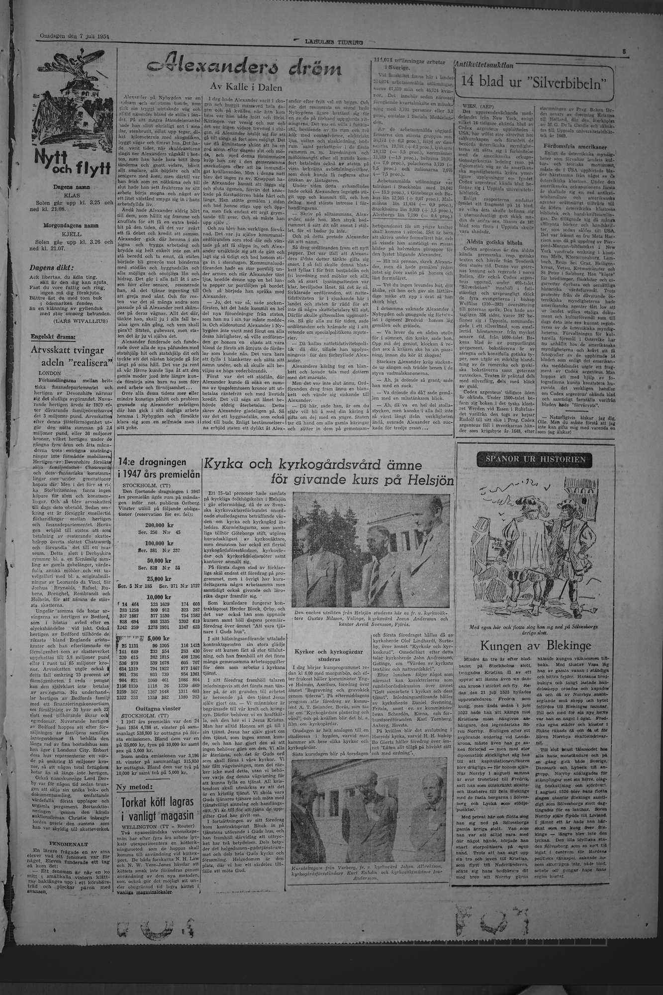 Laholms Tidning Onsdag 7 juli 1954, sida 5