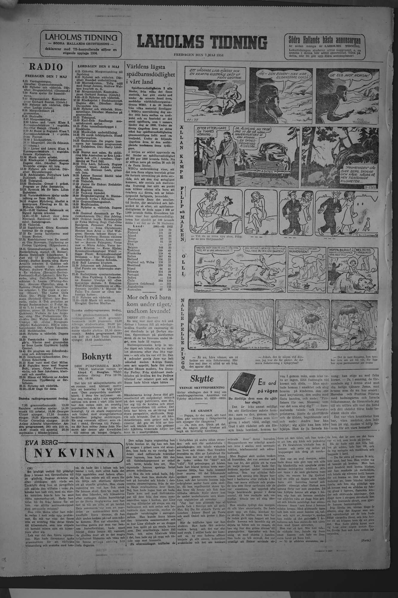 Laholms Tidning Fredag 7 maj 1954, sida 8