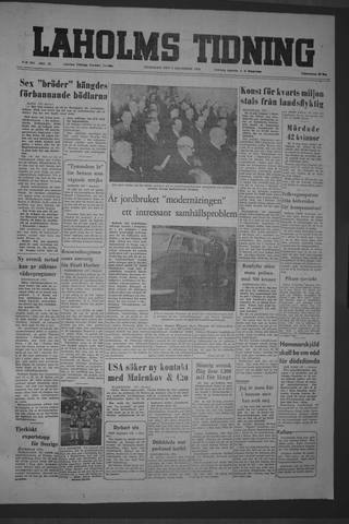 Förstasidan, Onsdag 8 december 1954