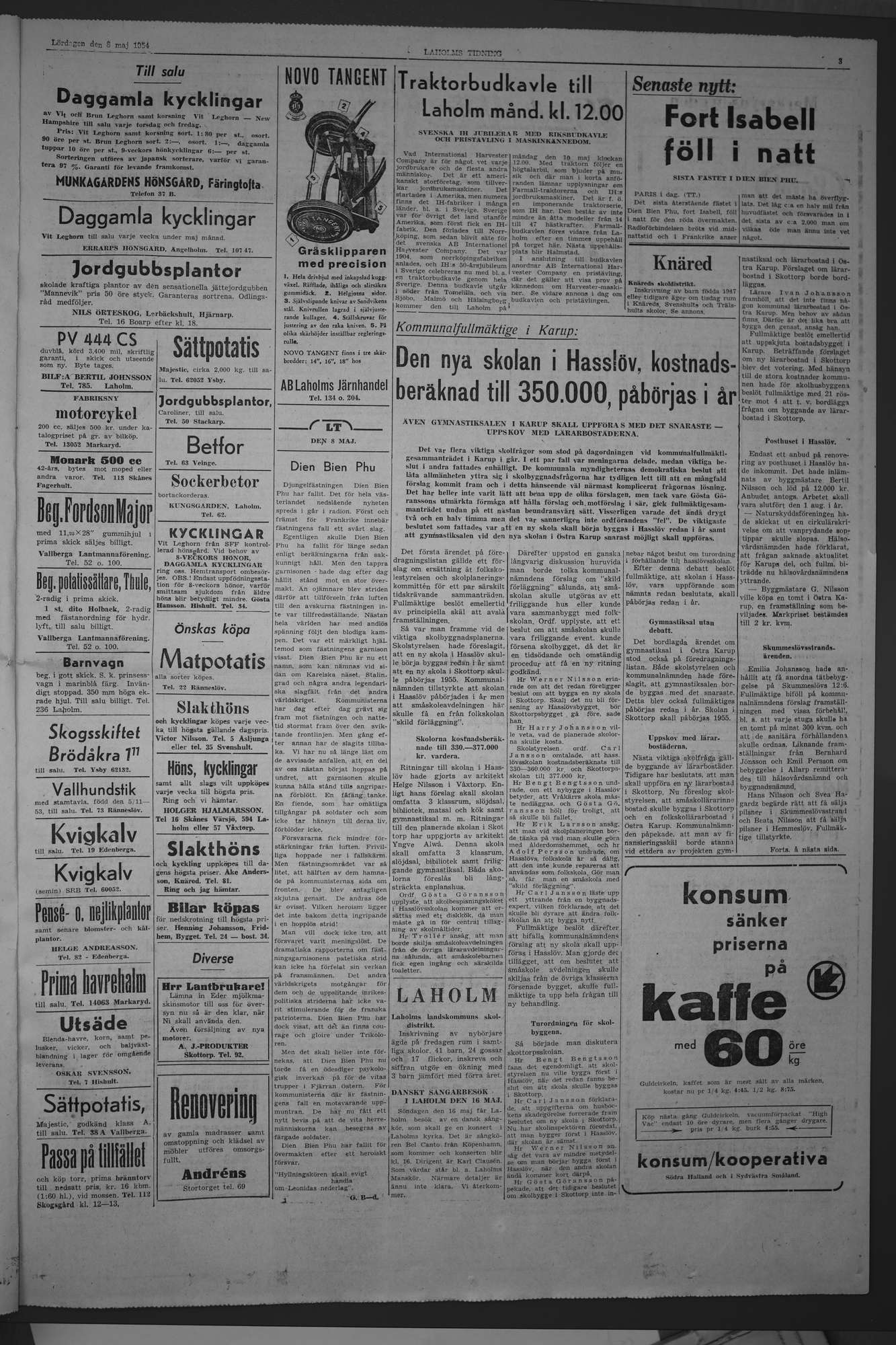 Laholms Tidning Lördag 8 maj 1954, sida 3