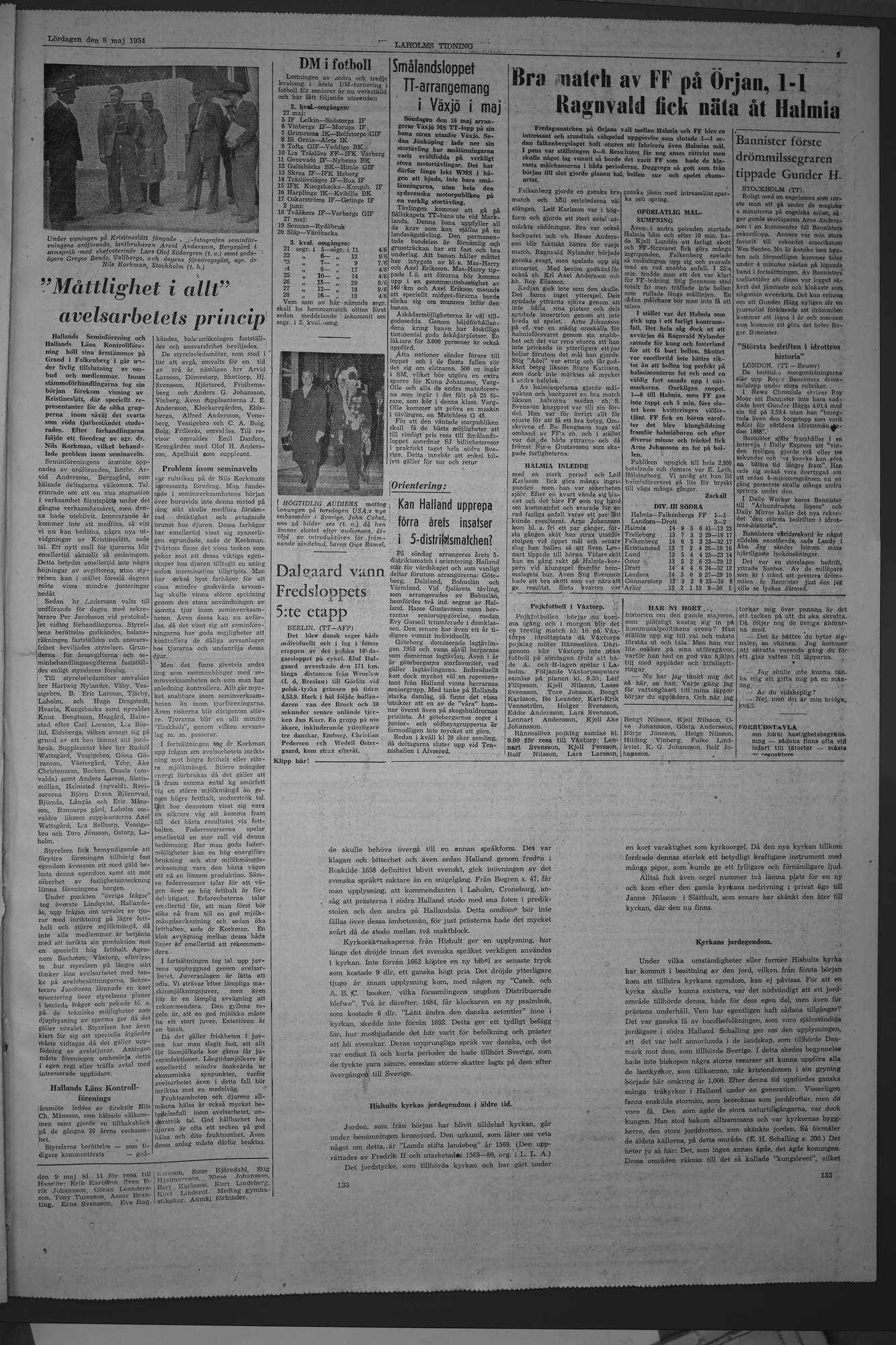 Laholms Tidning Lördag 8 maj 1954, sida 5