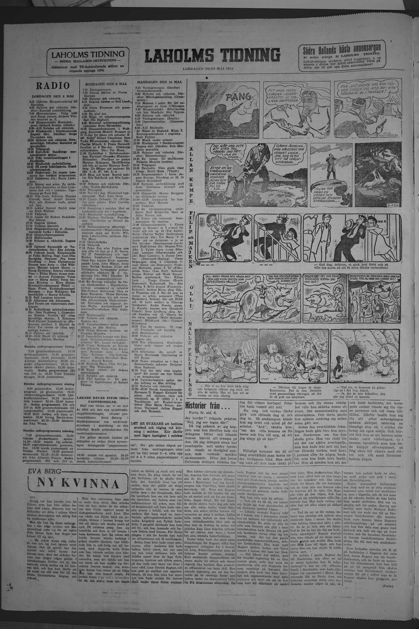 Laholms Tidning Lördag 8 maj 1954, sida 8