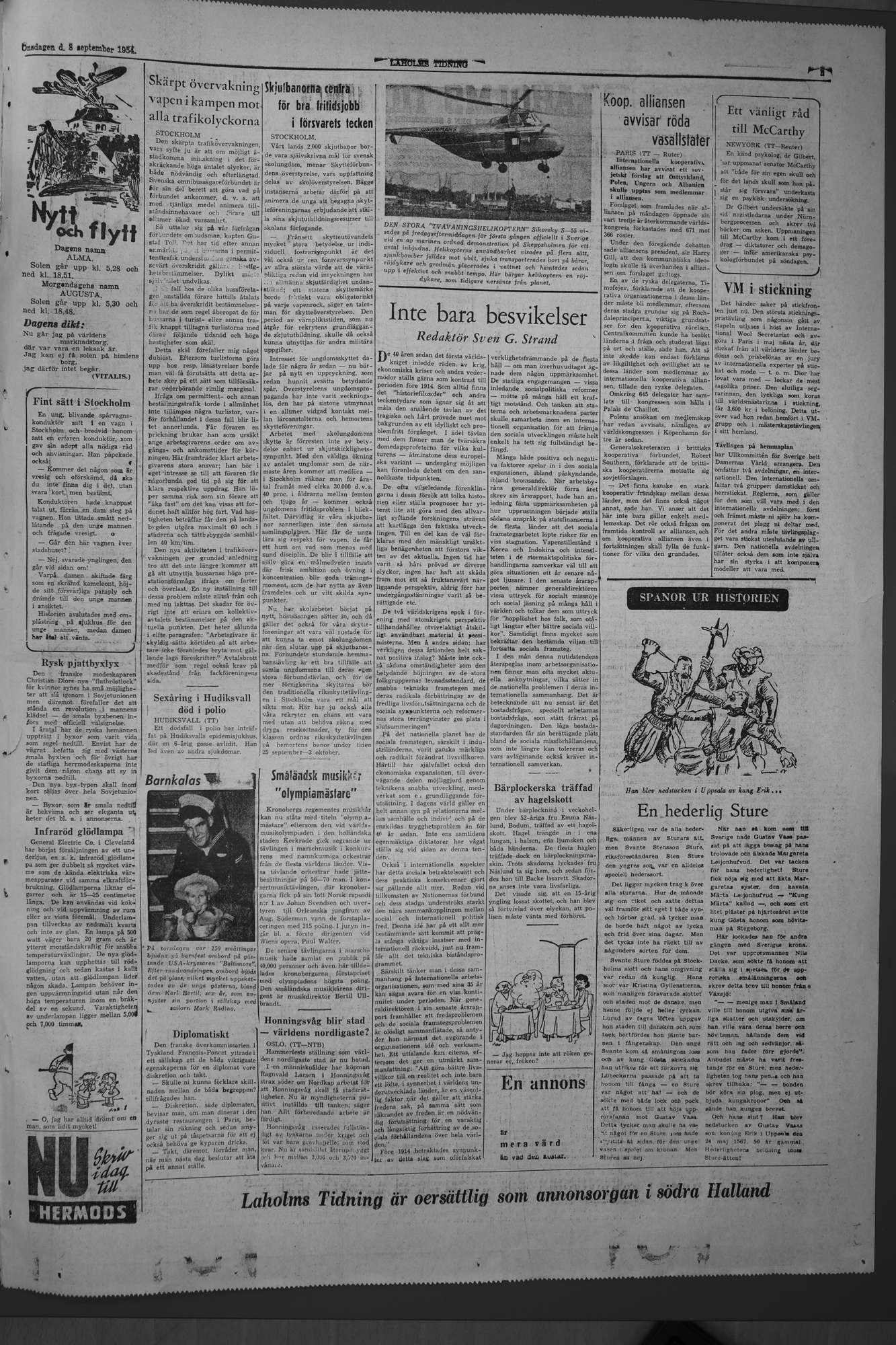 Laholms Tidning Onsdag 8 september 1954, sida 5