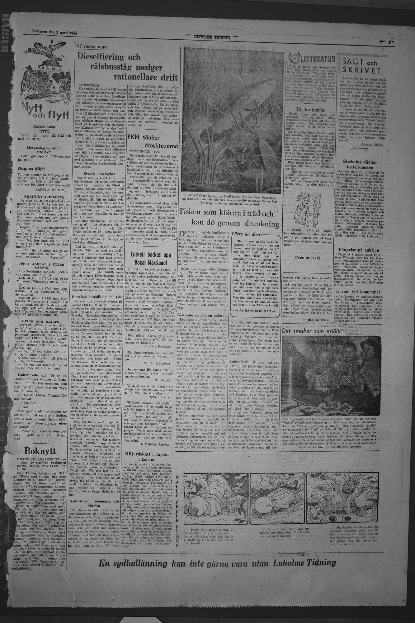 Laholms Tidning Fredag 9 april 1954, sida 7